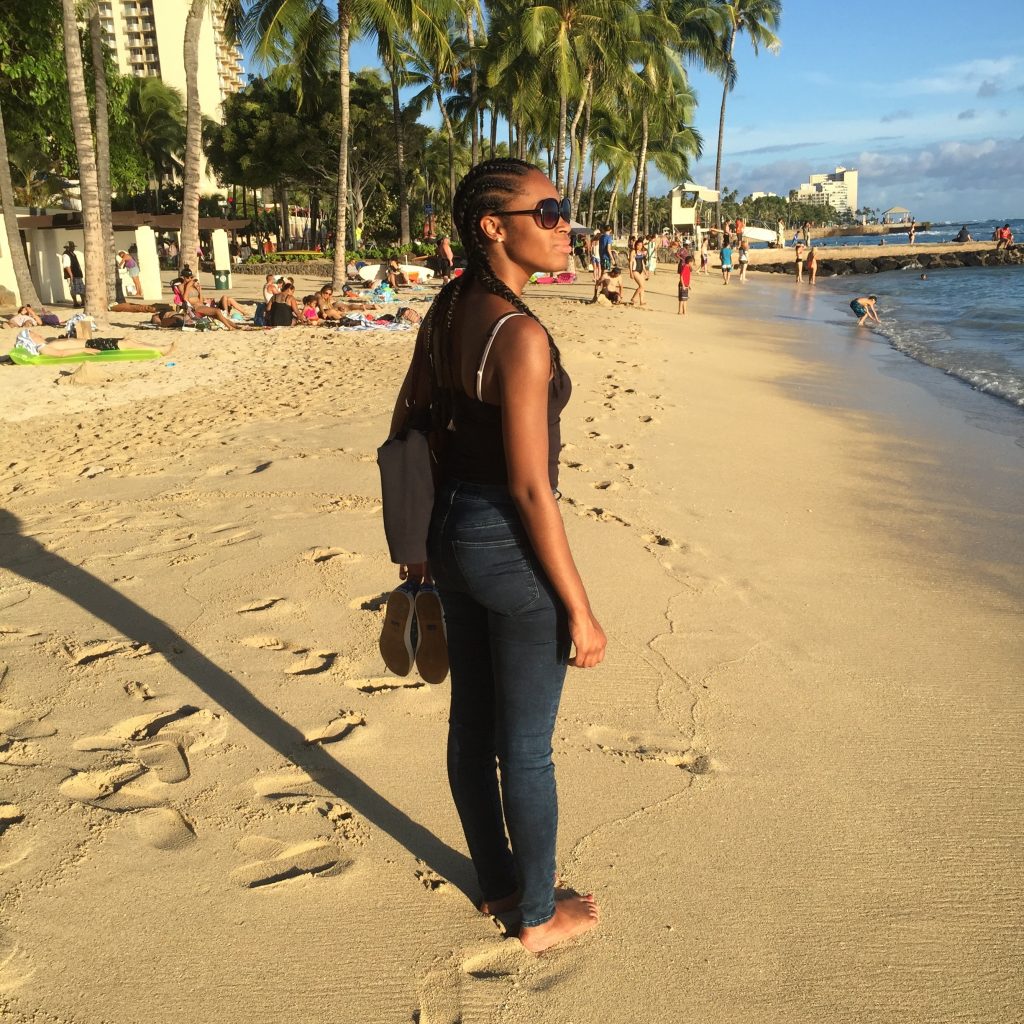 Black-Girl-Waikiki-Beach-Honolulu-HI-Vacation